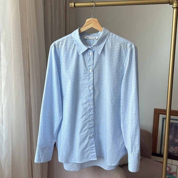 Zara Light Blue Women’s shirt, Size L - Picture 5 of 9